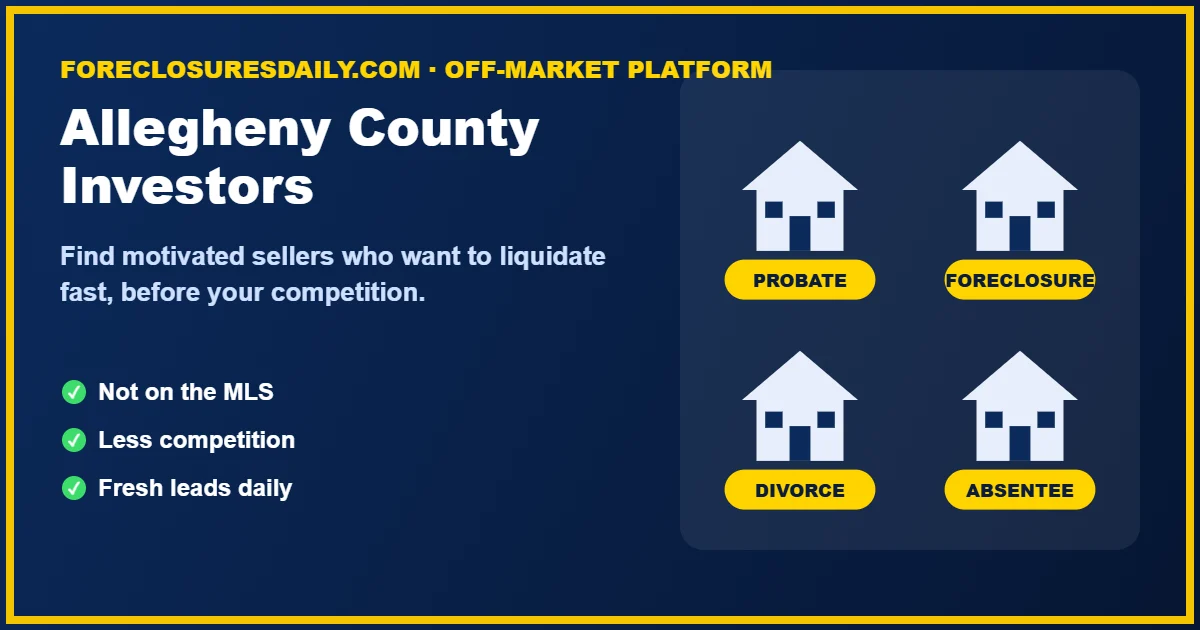 Allegheny County wholesale real estate investors finding off-market deals
