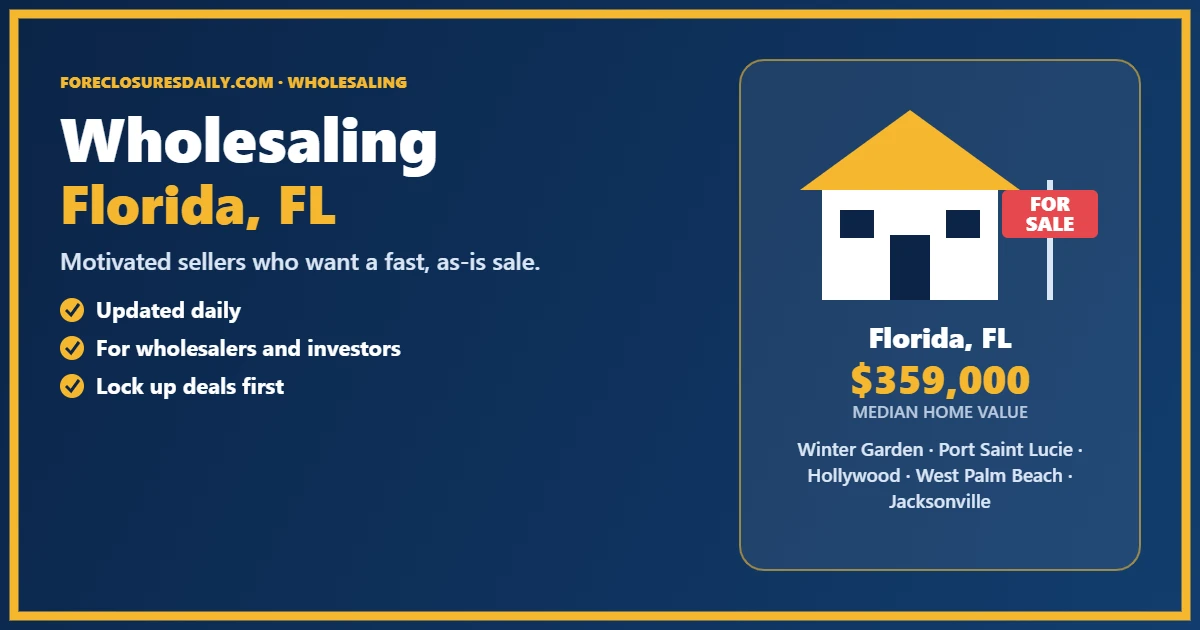 Wholesaling real estate in Florida