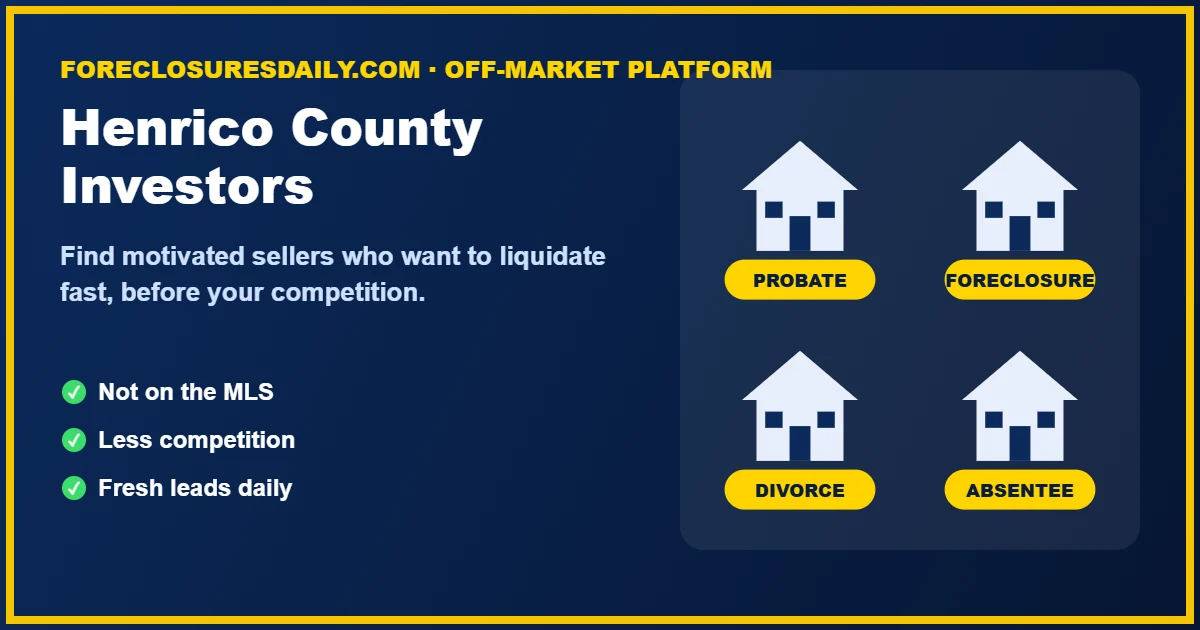Henrico County wholesale real estate investors finding off-market deals