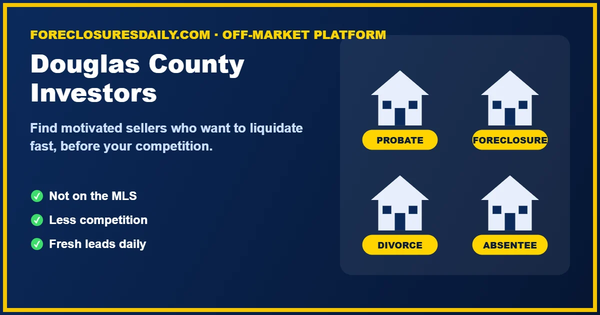 Douglas County wholesale real estate investors finding off-market deals