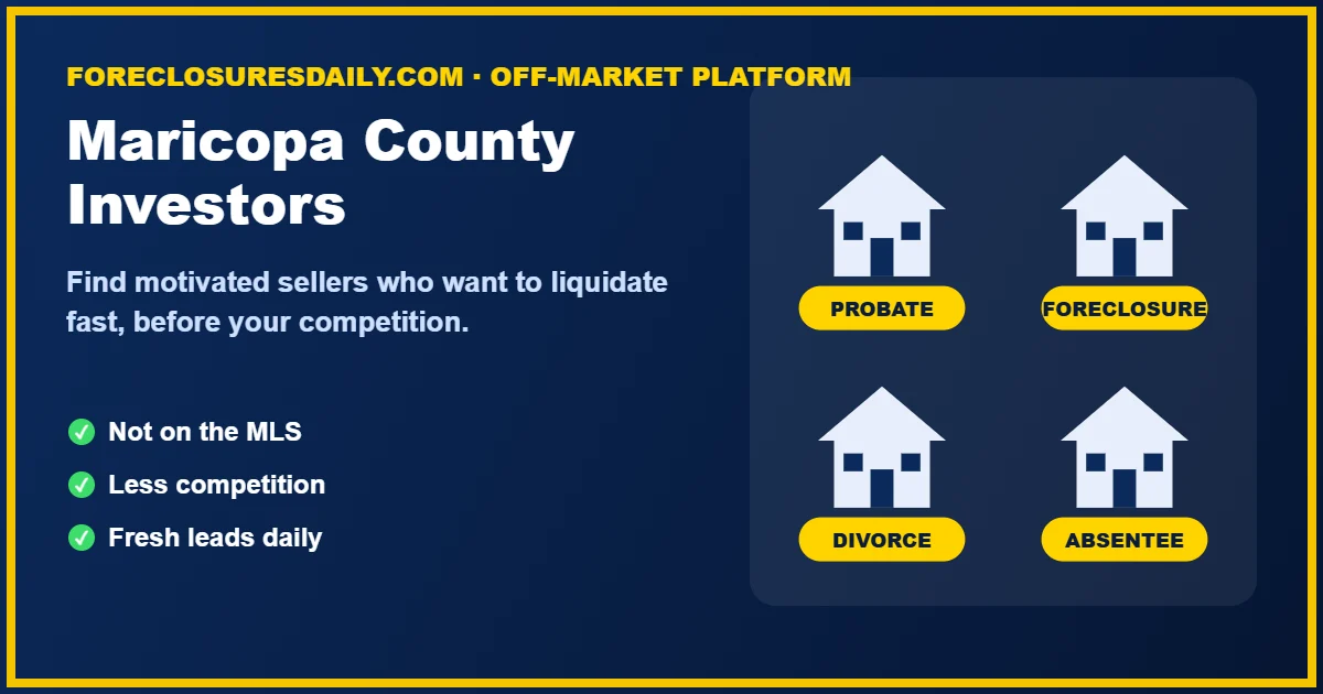 Maricopa County wholesale real estate investors finding off-market deals
