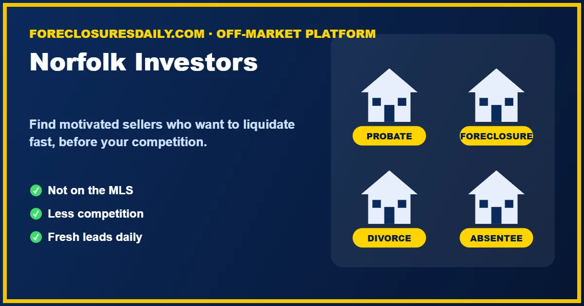 Norfolk wholesale real estate investors finding off-market deals