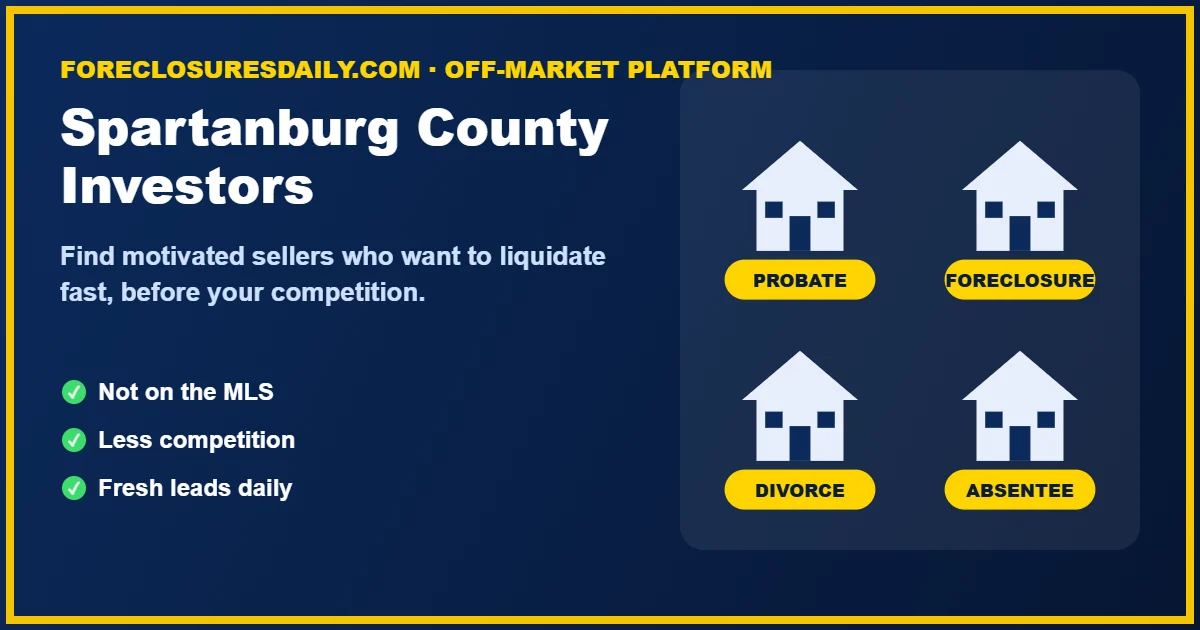 Spartanburg County wholesale real estate investors finding off-market deals