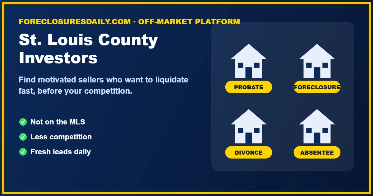 St. Louis County wholesale real estate investors finding off-market deals
