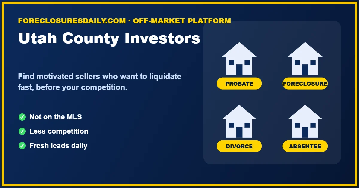 Utah County wholesale real estate investors finding off-market deals