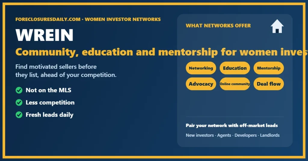 WREIN women real estate investors network guide from ForeclosuresDaily.com